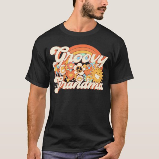 Groovy祖母70S家族の誕生日パーティー母 Tシャツ (正面)