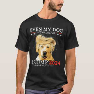 Groovy私の犬もトランプ2024を待っているおもしろい Tシャツ