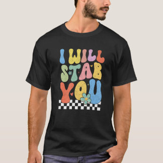 Groovy私はあなたを刺すナース2024レイジーハロウィーンC Tシャツ