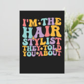 Groovy私は彼らがあなたに話したヘアスタイリスト 招待状 (スタンド正面)