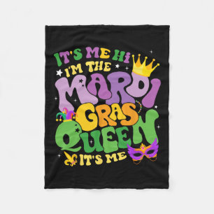 Groovy私はMardi Grasクイーンの私C フリースブランケット