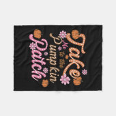 Groovy私をカボキンパッチ秋秋Th フリースブランケット (正面(横))