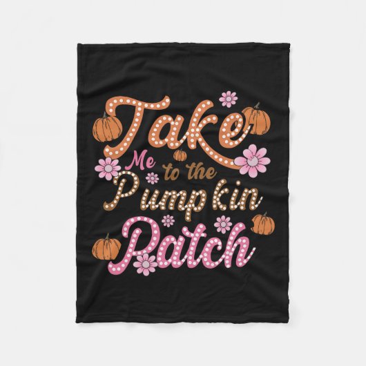 Groovy私をカボキンパッチ秋秋Th フリースブランケット (正面)