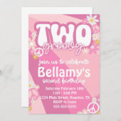 Groovy第2バースデーパーティーへの招待 招待状 (正面/裏面)