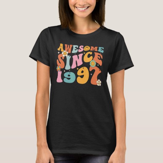 Groovy素晴らしレトロ1997年25歳25歳 Tシャツ (正面)