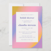 Groovy紫色のピンクのグラデーション |ブライダルシャワー 招待状 (正面)