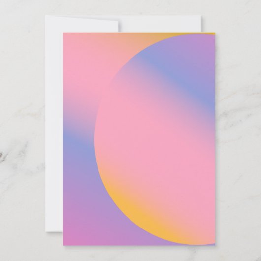 Groovy紫色のピンクのグラデーション |ブライダルシャワー 招待状 (裏面)