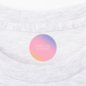 Groovy紫色のピンクのグラデーション |名パーソナライズされた前 ラベル (貼付)