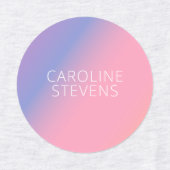 Groovy紫色のピンクのグラデーション |名パーソナライズされた前 ラベル (デザイン2)