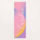 Groovy紫色グラデーション |スクパーソナライズされたリプト名 ヨガマット (正面)