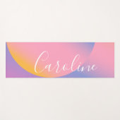 Groovy紫色グラデーション |スクパーソナライズされたリプト名 ヨガマット (正面(横))