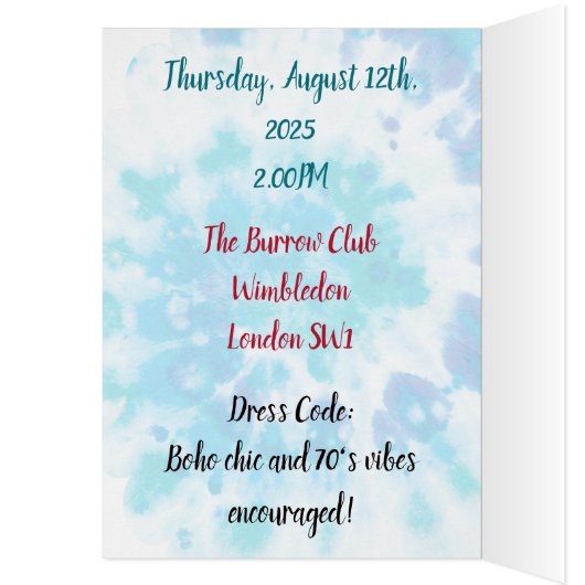 Groovy絞り染め70年代のレトロなタイドディスコ (内側 (左))