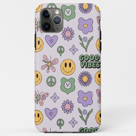 Groovy良いVibes Y2K蝶iPhoneケース Case-Mate iPhoneケース (裏面)