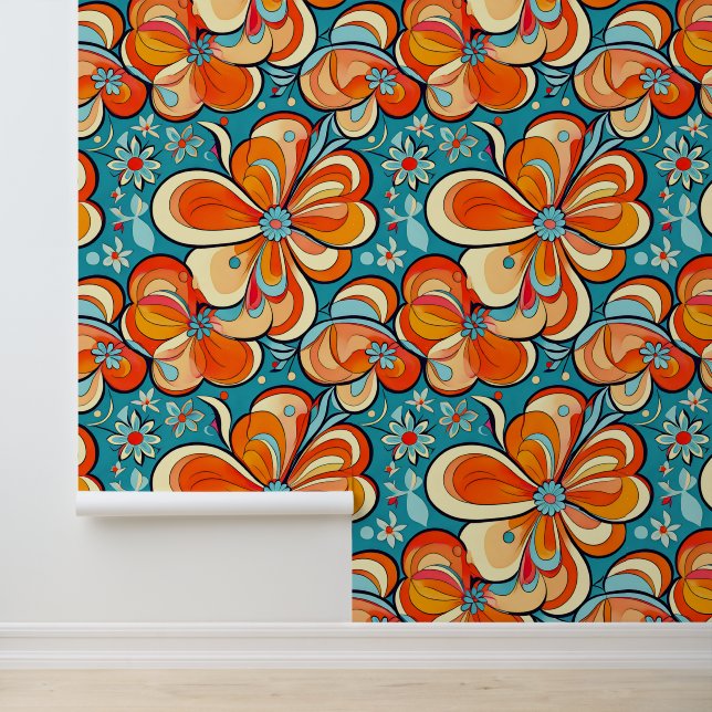 Groovy花とヴィンテージVibes 壁紙 (アプリケーション)