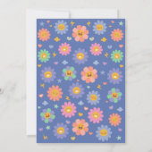 Groovy花の誕生日の招待 招待状 (裏面)