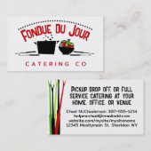 Groovy蒸しフォンデュポットケータリング名刺 名刺 (正面/裏面)