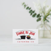 Groovy蒸しフォンデュポットケータリング名刺 名刺 (スタンド正面)