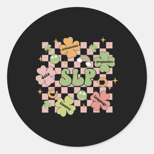 Groovy言語病理学St patricks dayS ラウンドシール (正面)