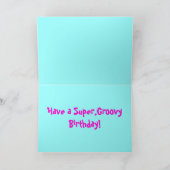 Groovy誕生日グリーティングカード – レトロ カード (内部)