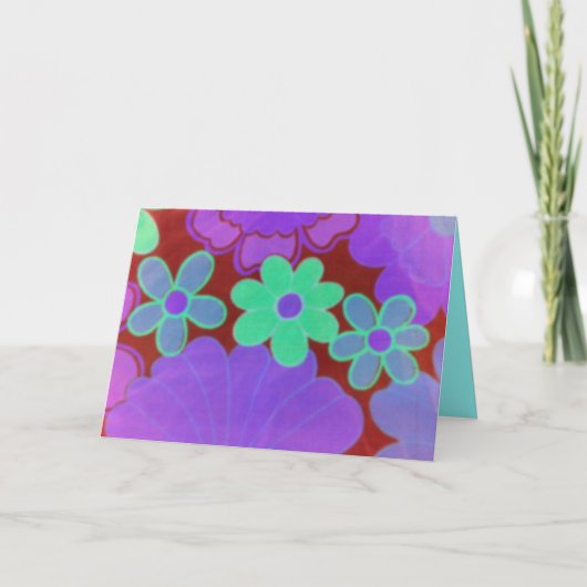 Groovy誕生日グリーティングカード – レトロ カード (正面)