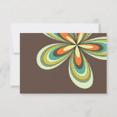 Groovy誕生日サンキューレトロ70sヒッパイフラワー サンキューカード (裏面)