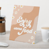 Groovy誕生日パーティーボホデイジー装飾テーブル 台座サイン (インサイチュ)