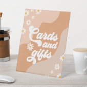 Groovy誕生日パーティーボホデイジー装飾テーブル 台座サイン (インサイチュ)