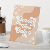 Groovy誕生日パーティーボホデイジー装飾テーブル 台座サイン (インサイチュ)