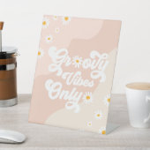 Groovy誕生日パーティーボホデイジー装飾テーブル 台座サイン (インサイチュ)