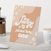 Groovy誕生日パーティーボホデイジー装飾テーブル 台座サイン (インサイチュ)