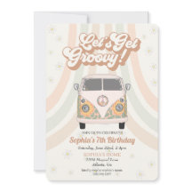 Groovy誕生日パーティー， 70sレトロテーマ招待