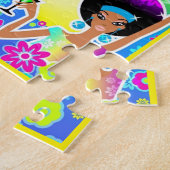 Groovy誕生日招待状 ジグソーパズル (側面)