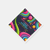 Groovy誕生日Bash スタンダードカクテルナプキン (角)