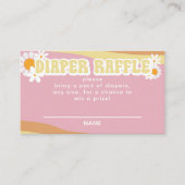 Groovy赤ちゃんシャワーおむつラッフル， 70のVibe エンクロージャーカード (正面)