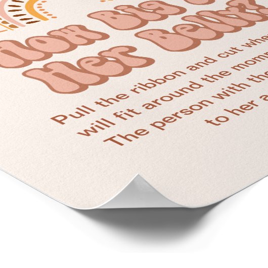 Groovy赤ちゃんシャワーどのように彼女の腹のゲーム大きい ポスター (角)