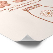 Groovy赤ちゃんシャワー子育てチップの瓶のサイン ポスター (角)