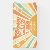 Groovy野生と2レトロサン子供の誕生日 横断幕 (縦)