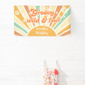 Groovy野生と4レトロサン子供の誕生日 横断幕 (インサイチュ)