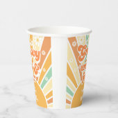 Groovy野生と4レトロサン子供の誕生日 紙コップ (右)