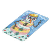 GROOVY雪だるま「PEACE ON EARTH」クリスマスマグネット マグネット (左側)