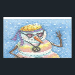GROOVY雪だるま、PEACE SIGN CHRISTMAS STICKERS Rec 長方形シール<br><div class="desc">花の力の日は、ネクタイを染め、平和のサインだった。これらのGROOVY雪だるまステッカーシート、長方形…... ラップ、ティッシュペーパー、リボン、ギフトラベルなどを探す。スーザンブラックデザイン</div>
