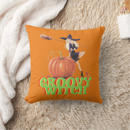 GROOVY魔女おかしなハロウィーン魔女 クッション