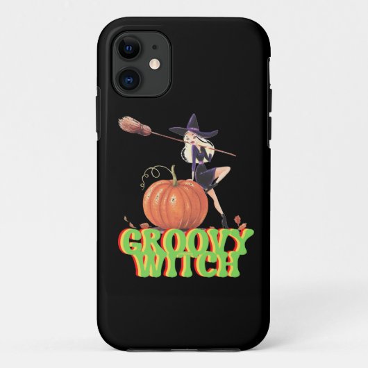 GROOVY魔女おかしなハロウィーン魔女 Case-Mate iPhoneケース (裏面)