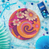 Groovy60パターン ペーパープレート (パーティー)