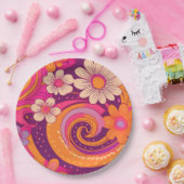 Groovy60パターン ペーパープレート (パーティー)