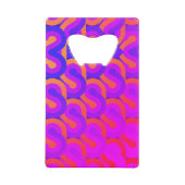 GROOVY70年代のレトロパターン クレジットカード栓抜き (正面)