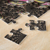 Groovy カラフルトリップ（幻覚体験）のようなファンキー Spiraling Fractal A ジグソーパズル (側面)