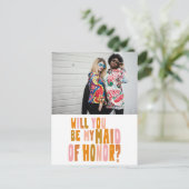Groovy カラフルメイド・オブ・オーナー(花嫁付き添い人)写真提案 ポストカード (スタンド正面)
