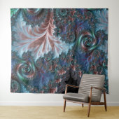 Groovy カラフル Boho Hippie Mandelbrot Fractal Art タペストリー (インサイチュ(横))