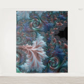 Groovy カラフル Boho Hippie Mandelbrot Fractal Art タペストリー (正面)